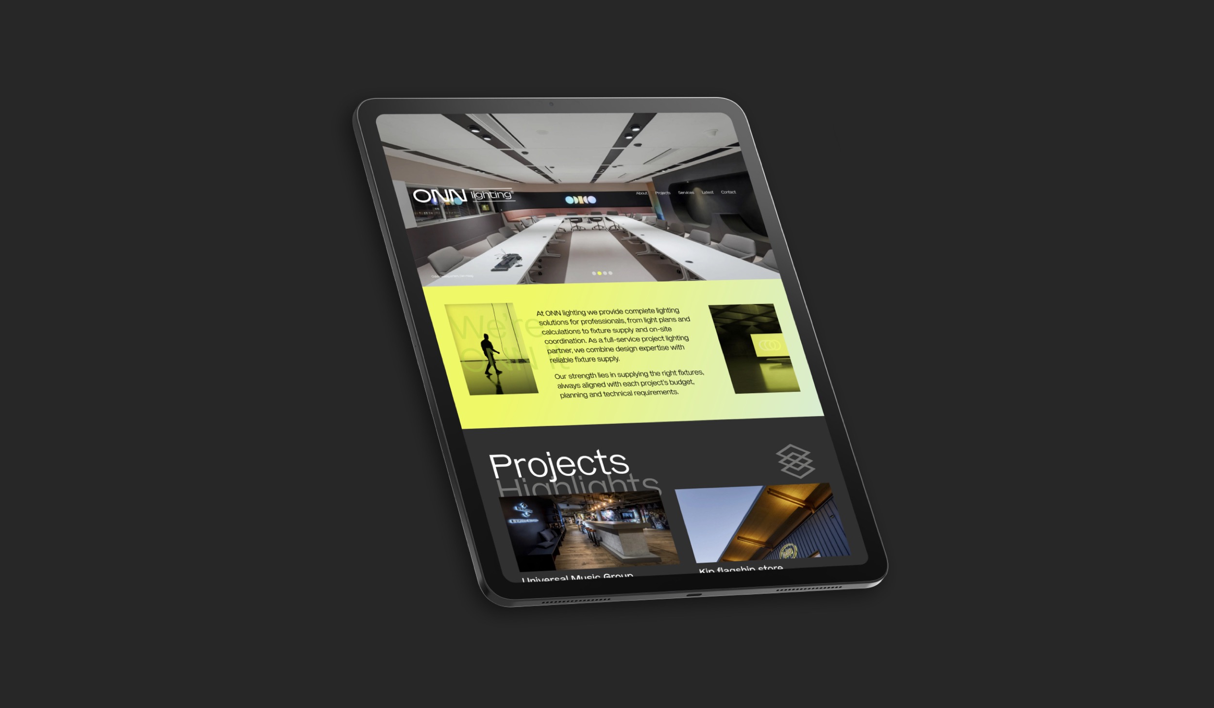 Anton Waldburg ONNLIGHITING Screendesign 2