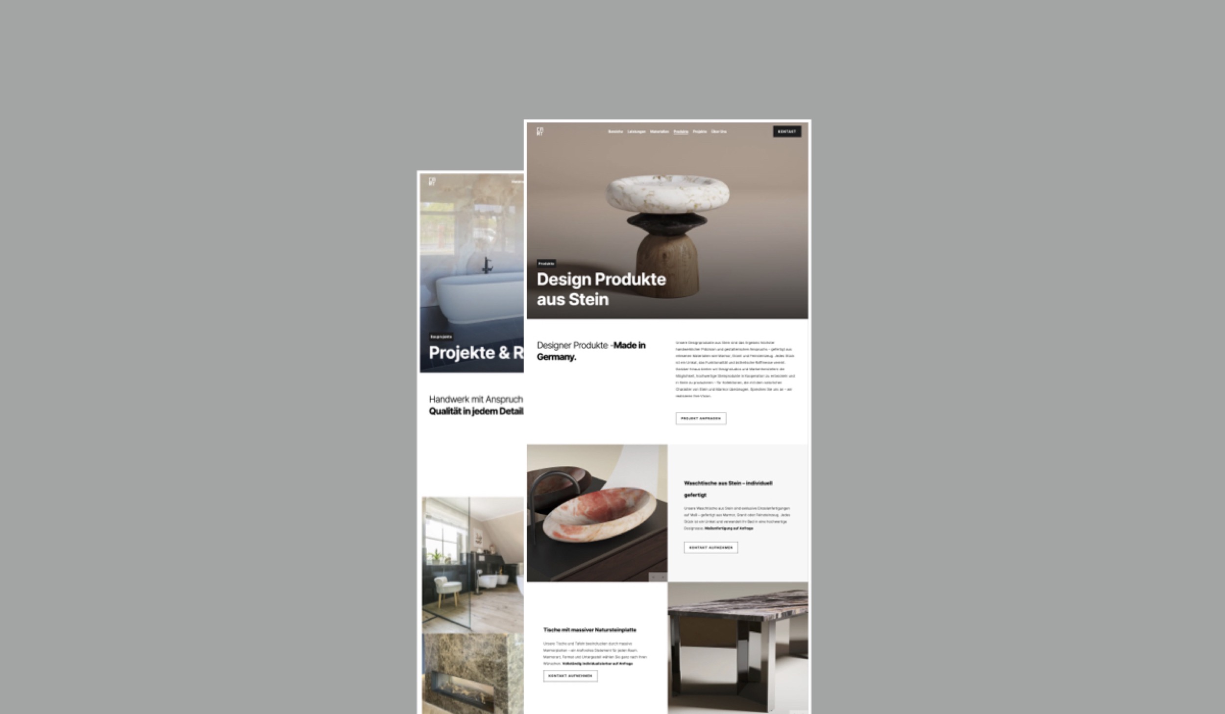 CAMT Riesa Naturstein Screendesign Webdevelopment