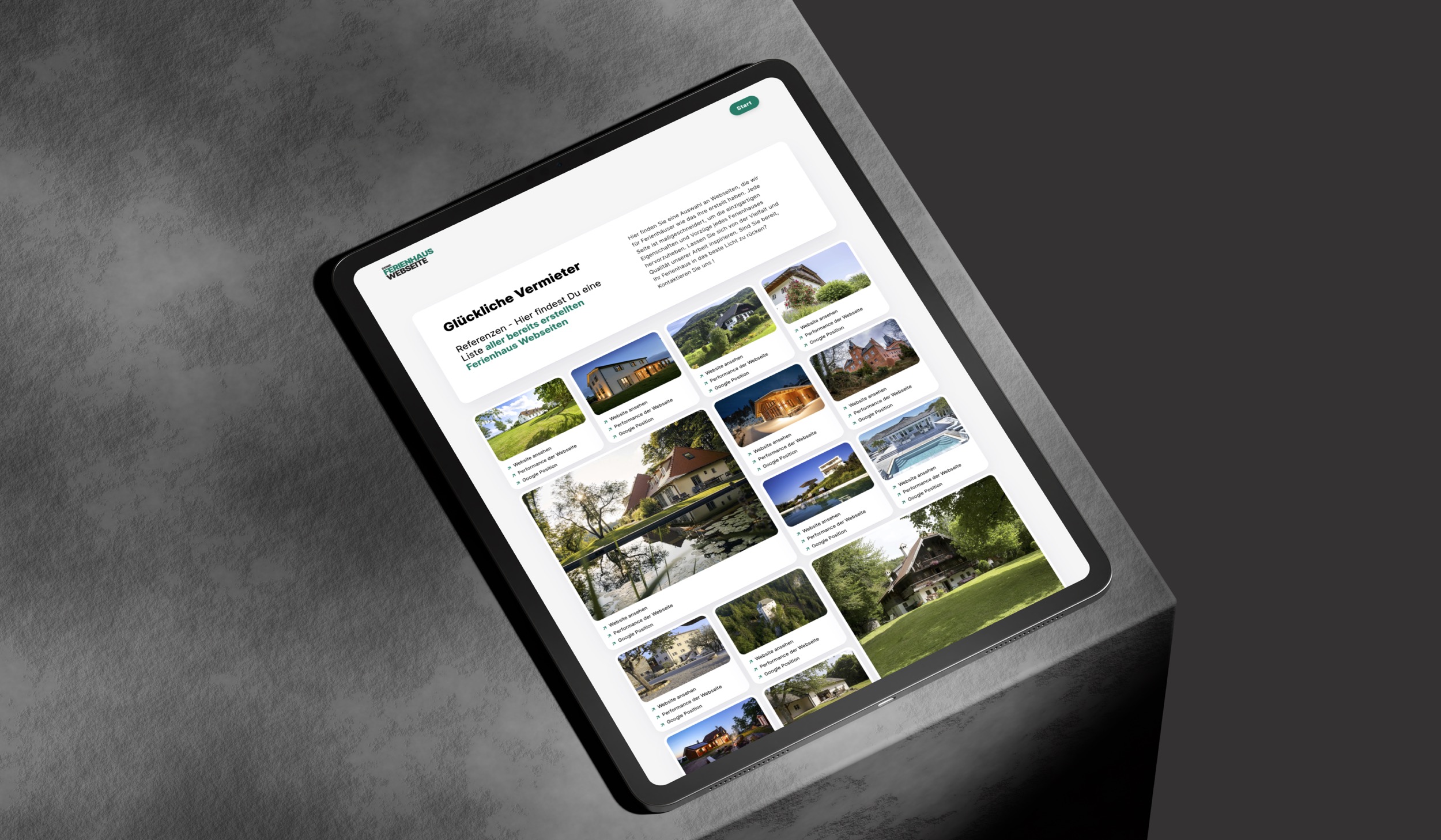 Ferienhaus Design Screendesign Webseite Anton Waldburg 2